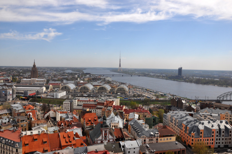 Latvija - Riga, pogled z razglednega stolpa